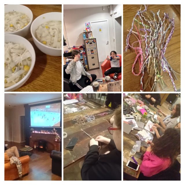 Another super busy session tonight.

The free meal of chicken noodle soup went down a storm, made some friendship bracelets and Christmas cards and had some ice hockey and truck racing on the big screen.

And breathe and relax until tomorrow 😁