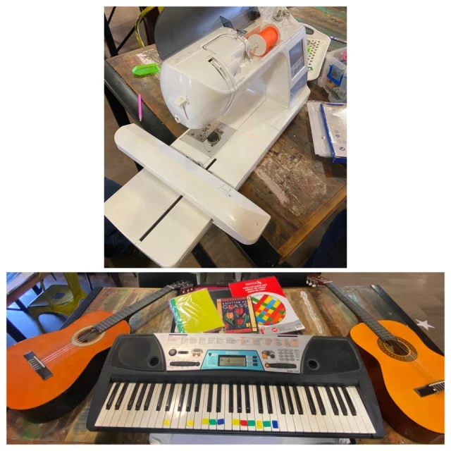 We've had some lovely donations over the past few weeks including an embroidery machine, guitars, a keyboard and art supplies. We wanted to say thank you for all those donations. Please feel free to message us if you have anything you would like to donate to Dr Mz.