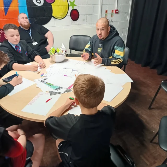 Tonight we continue our inspiring partnership with @peoplespeakup @dukealdurham  in our drama project.We made Halloween decorations for our upcoming party and also started to plan out wildlife pond #localmotioncaerfyrddin #greenarchipelago , see you all tomorrow for our free meal 😊