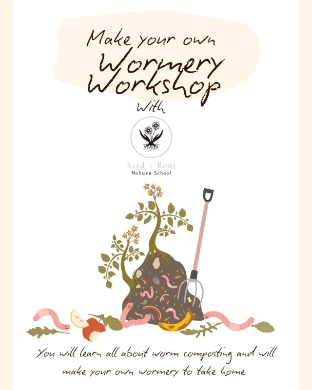 Join us next Saturday (21st February) to learn how to make a wormery to take home to help you make compost for your garden. 
We will be joined by Phillipa from Seed and Root Nature school to talk us through the process.